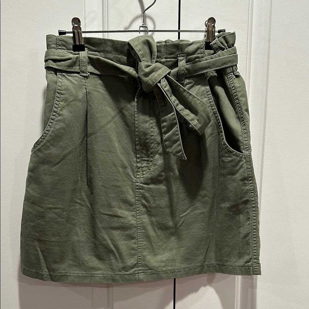 Loft 2 paper bag Olive Green Jean Women's Skirt